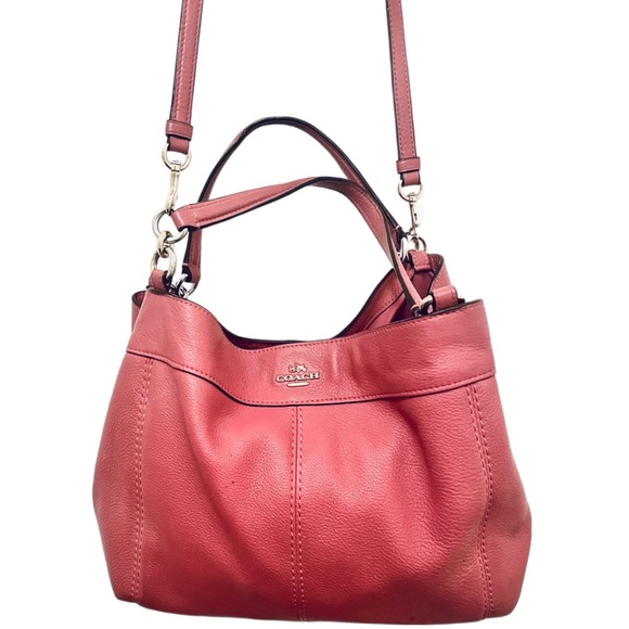 Coach Handbags - COACH Small Lexy Pebbled Rose Leather Shoulder Bag # 23537